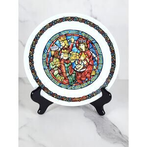 Christmas Three Wise Men Three Kings Vitrail Stain Glass 1979 Porcelain Limoges